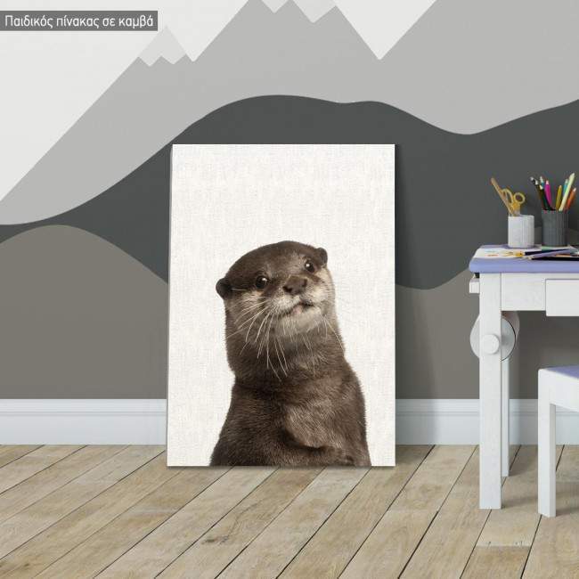 Kids canvas print Otter