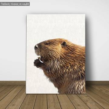 Kids canvas print Beaver