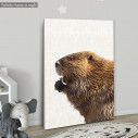 Kids canvas print Beaver