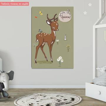 Kids canvas print Deer boy