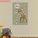 Kids canvas print Deer, girl