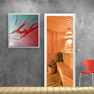 Door sticker Sauna behind the door