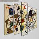 Canvas print Transverse line, Kandinsky W. five panels, side
