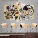Canvas print Transverse line, Kandinsky W. five panels