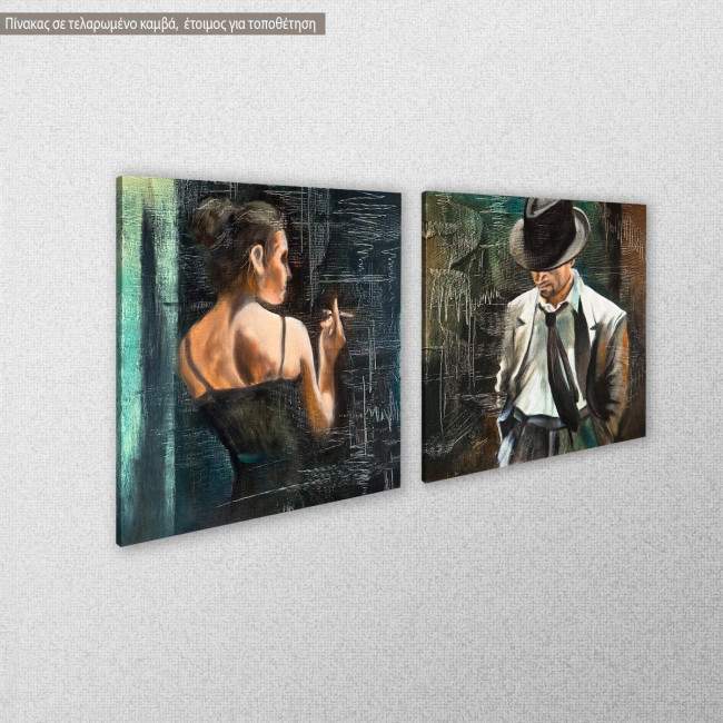 Canvas print Maybe square, two panels, side