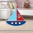 Wooden figure printed Sail ship