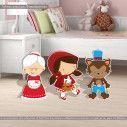 Wooden figure printed Little red hood 