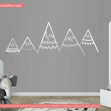 Αυτοκόλλητα τοίχου παιδικά Βουνά tribal art1