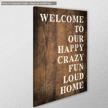 Canvas print Welcome to our happy home View 1 2
