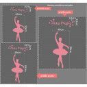 Wall stickers Ballerina name and stars art 2