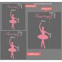 Wall stickers Ballerina name and stars art 2