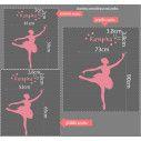 Wall stickers Ballerina name and stars art 1