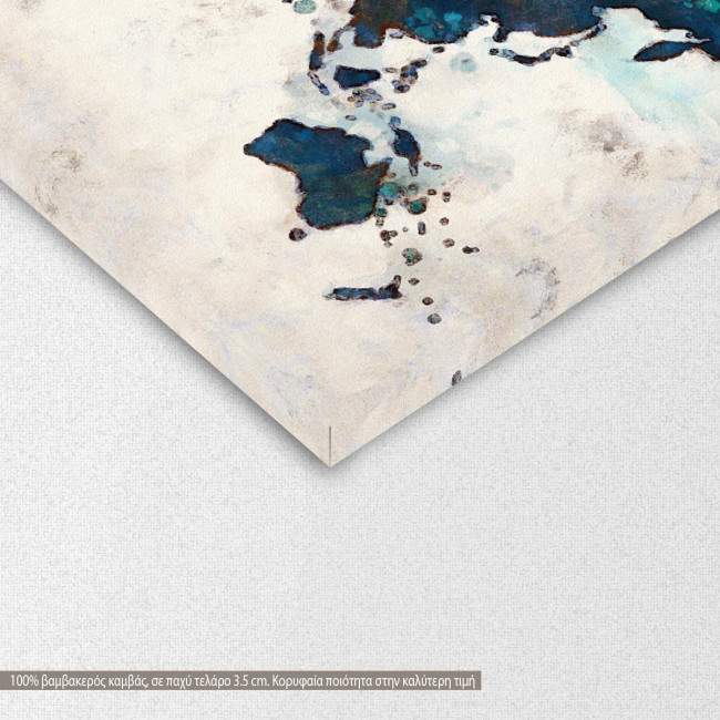 Canvas print Retro map watercolors, detail
