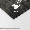 Canvas print world map white, gray, detail