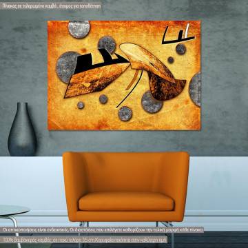 Canvas print  Abstract oil painting, the bird