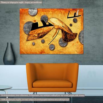 Canvas print  Abstract oil painting, the bird