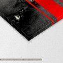Canvas print  Abstract oil painting, red on gray, detail