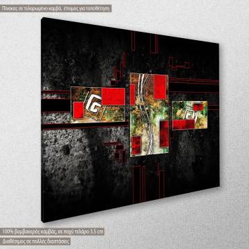 Canvas print  Abstract oil painting, almost black 2