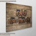 Canvas print Enjoy every moment, Letterpress, side