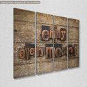 Canvas print Enjoy every moment, four panels, side