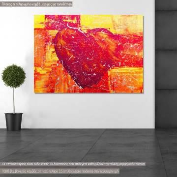 Canvas print  Heart abstract painting