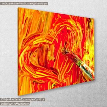 Πίνακας σε καμβά Καρδιά, Colored paint mixed on palette 2