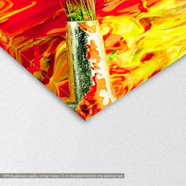 Πίνακας σε καμβά, Καρδιά, Colored paint mixed on palette, γωνία