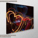 Canvas print Heart light painting, side