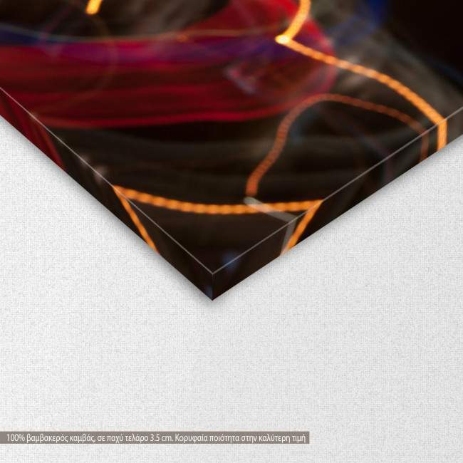 Πίνακας σε καμβά, Καρδιά, light painting, γωνία