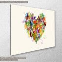 Canvas print  Heart pencil drawing, side