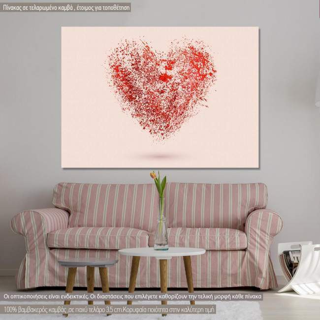 Canvas print Heart abstract Watercolor