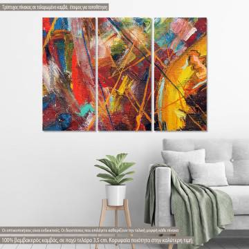 Canvas print Abstract painting XI,  3 panels