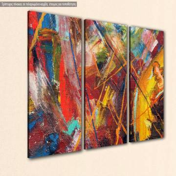 Πίνακας σε καμβά Abstract painting XI, τρίπτυχος 2