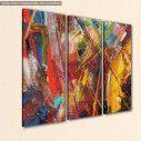 Πίνακας σε καμβά, Abstract painting XI, τρίπτυχος, κοντινό