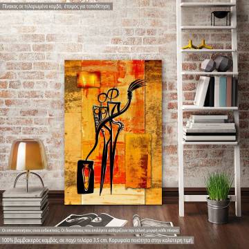 Canvas print  Abstract oil painting, couple