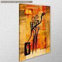 Canvas print  Abstract oil painting, couple, side