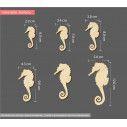 Wooden figure printed Seahorse