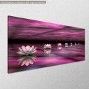 Canvas print Pink Water lilies, panoramic, side