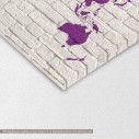 Πίνακας σε καμβά, Χάρτης Παγκόσμιος μωβ, Purple World Map, γωνία