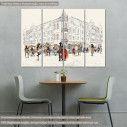 Canvas print Fashion People four panels