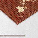 Canvas print Red Bricks World Map, detail