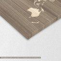 Canvas print Fine wood World Map, detail