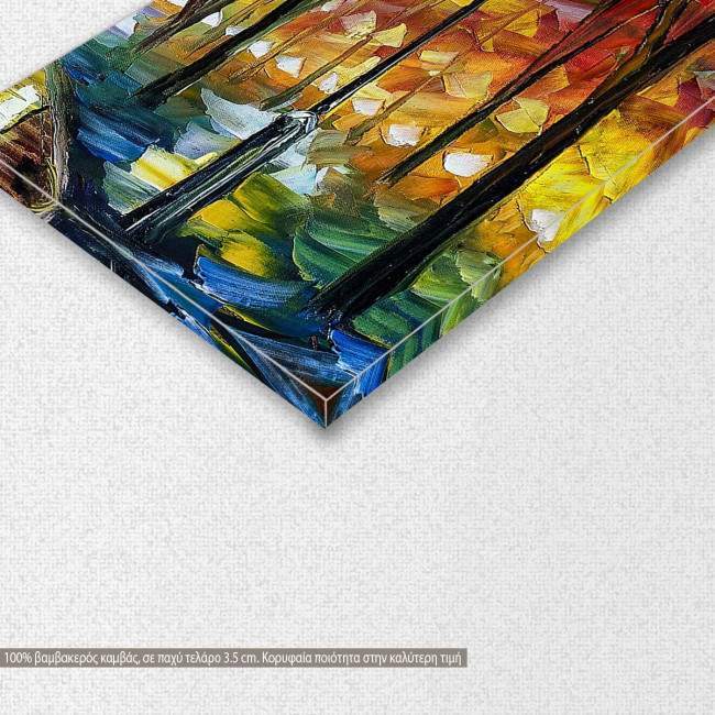 Canvas print Rain reflections four panels, detail