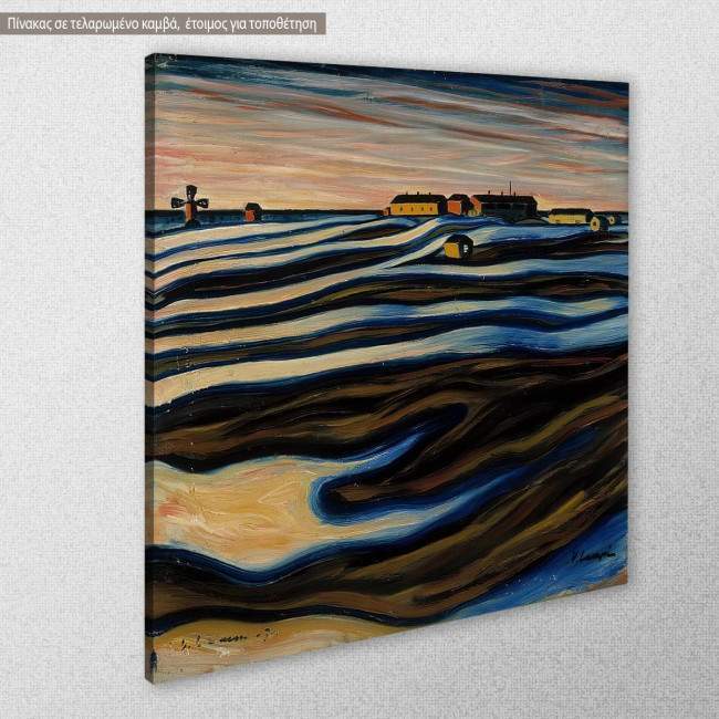 Canvas print Nocturne, Vilho Lampi, side