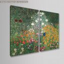 Canvas print Flower garden, Klimt Gustav, two panels, side