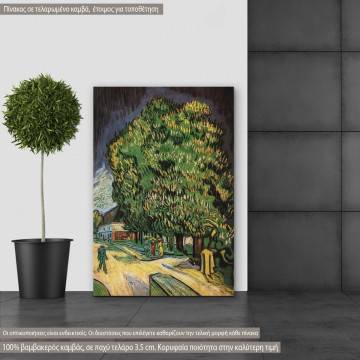 Πίνακας ζωγραφικής Chestnut trees in blossom by V. van Gogh , αντίγραφο σε καμβά