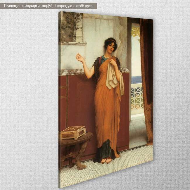 Canvas print A stitch in time by J. W. Godward, side