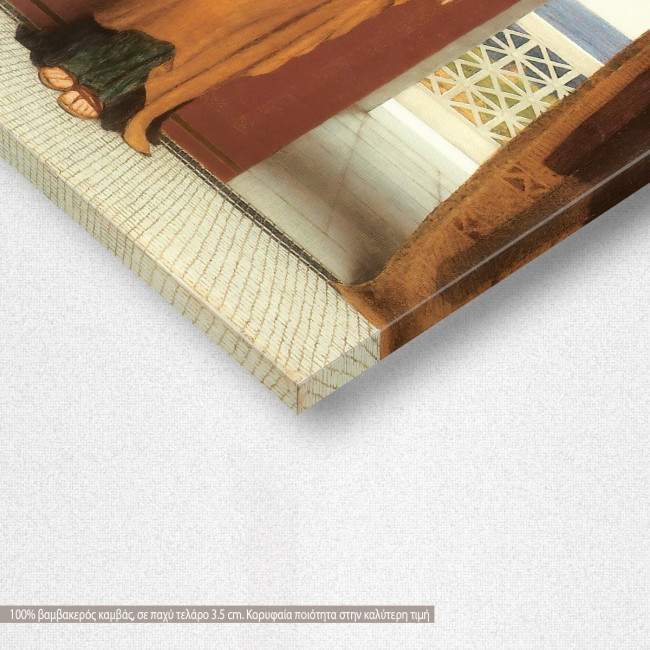 Πίνακας ζωγραφικής, A stitch in time by J. W. Godward, αντίγραφο σε καμβά, γωνία