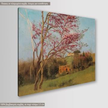 Πίνακας ζωγραφικής Blossoming red almond by J. W. Godward, αντίγραφο σε καμβά 2