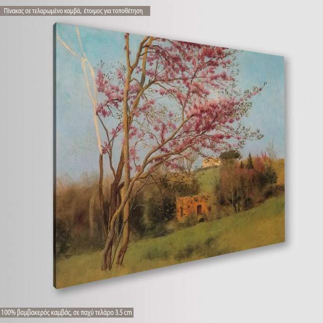 Πίνακας ζωγραφικής, Blossoming red almond by J. W. Godward, αντίγραφο σε καμβά, κοντινό